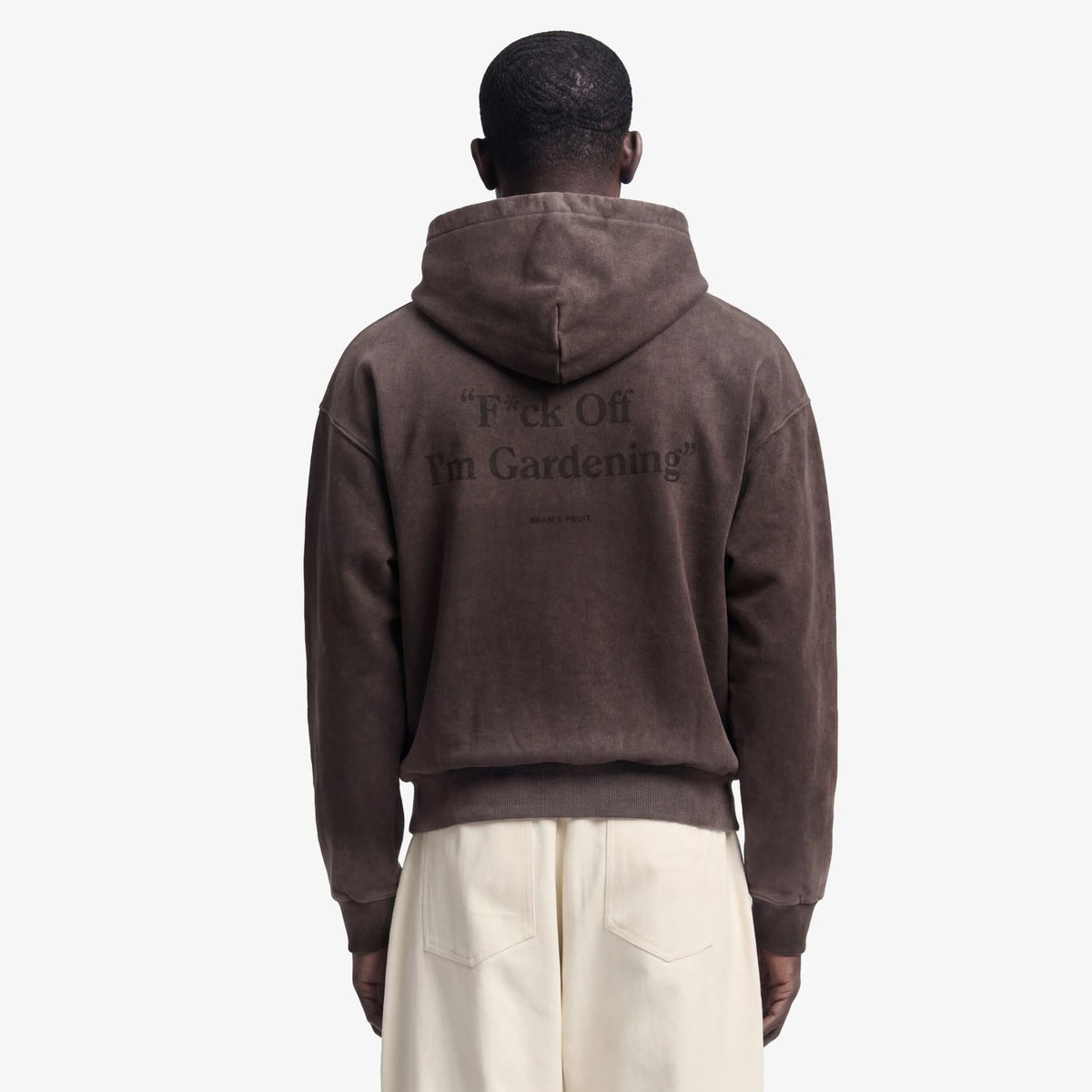 Bram’s Fruit Gardening Distressed Kapuzenpullover Braun
