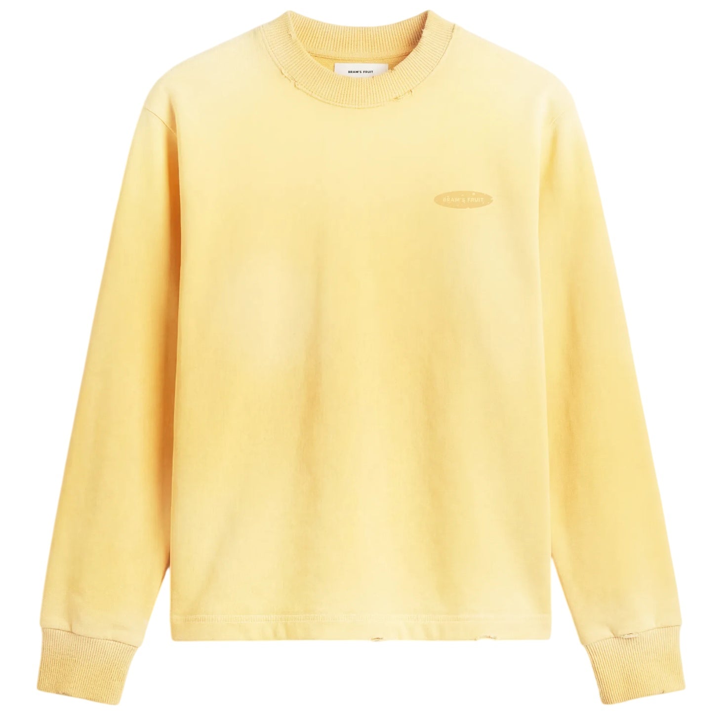Bram’s Fruit Gardening Distressed Longsleeve T-shirt Gelb