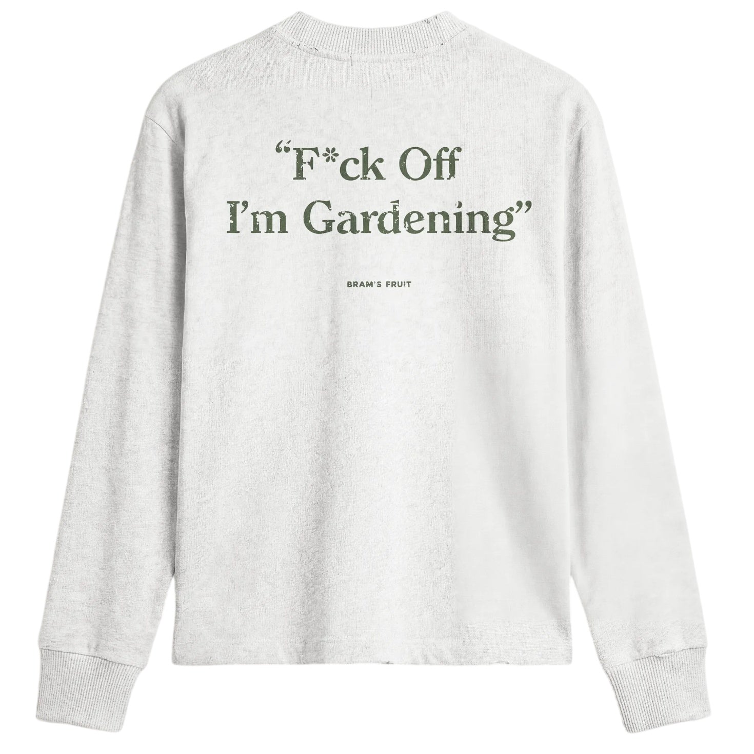 Bram's Fruit Gardening Distressed Longsleeve T-shirt Grau
