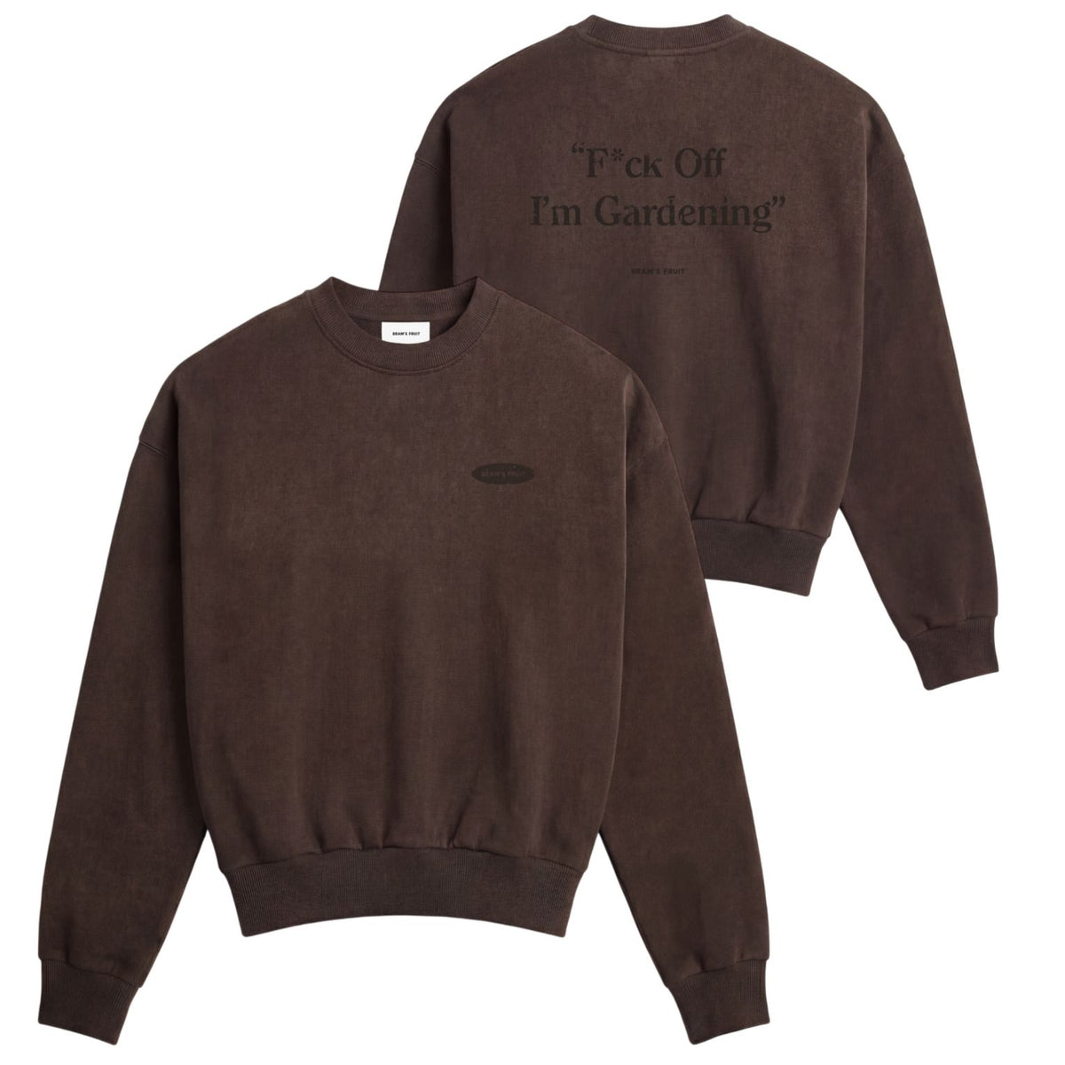 Bram’s Fruit Gardening Distressed Pullover Braun