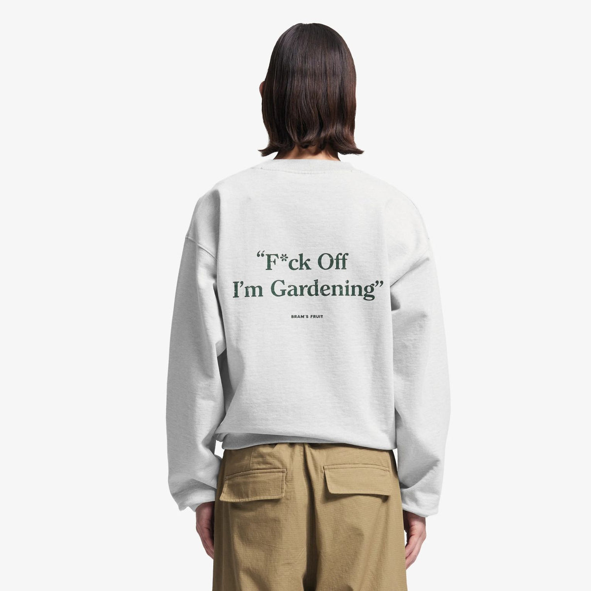 Bram’s Fruit Gardening Distressed Pullover Grau