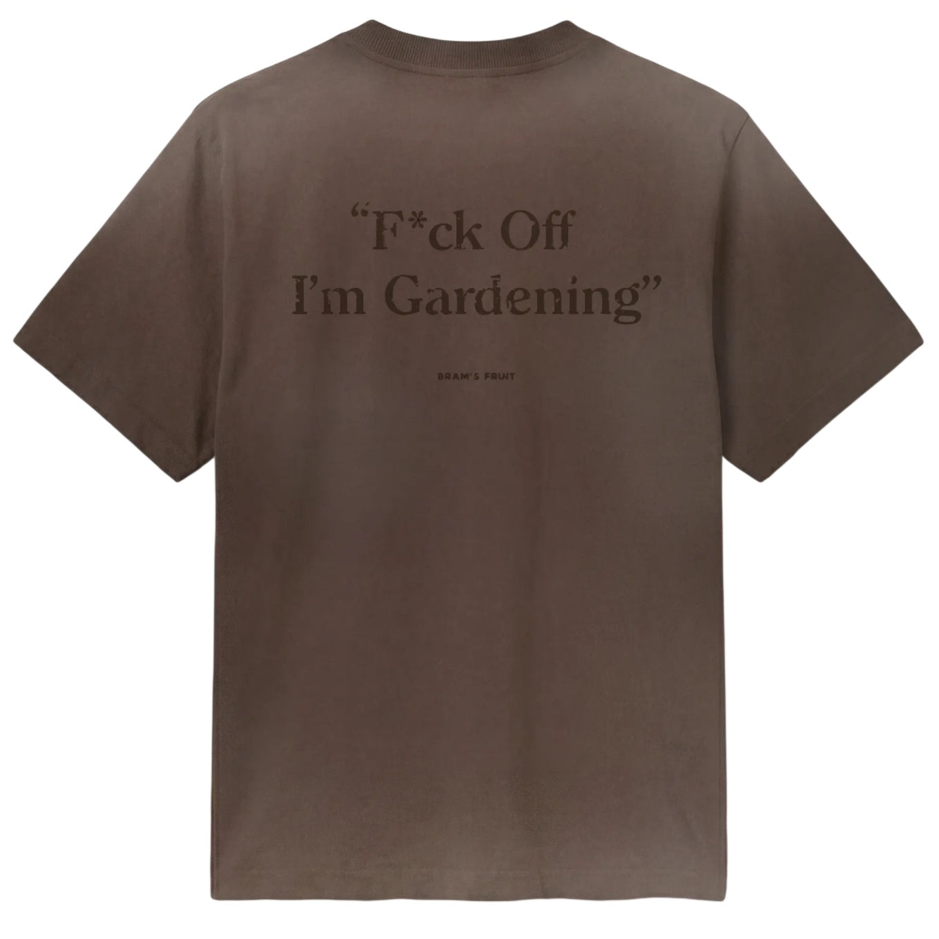 Bram’s Fruit Gardening Distressed T-shirt Braun