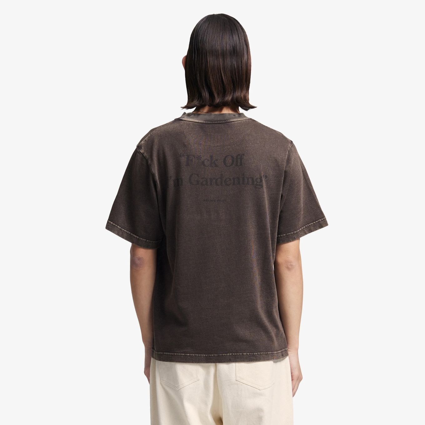Bram’s Fruit Gardening Distressed T-shirt Braun