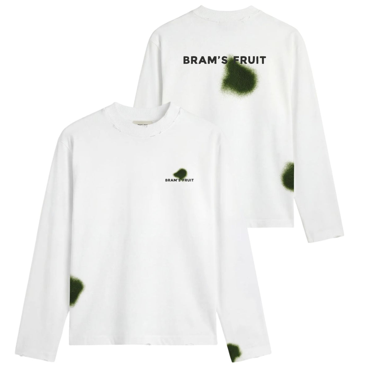 Bram’s Fruit Grass Stain Longsleeve T-shirt Weiß