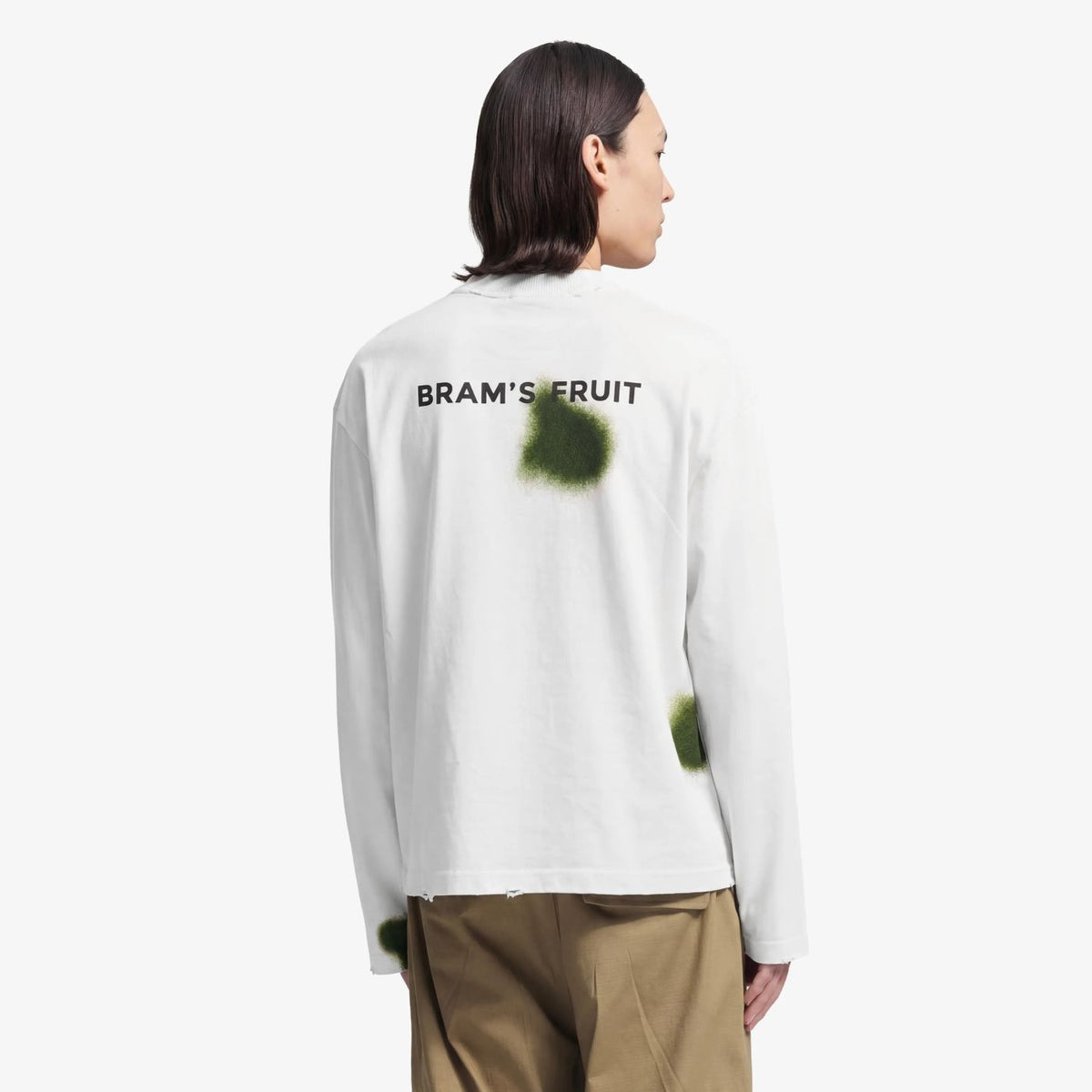 Bram’s Fruit Grass Stain Longsleeve T-shirt Weiß