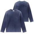 Bram’s Fruit Stamp Waffel-Langarm-T-shirt Dunkelblau