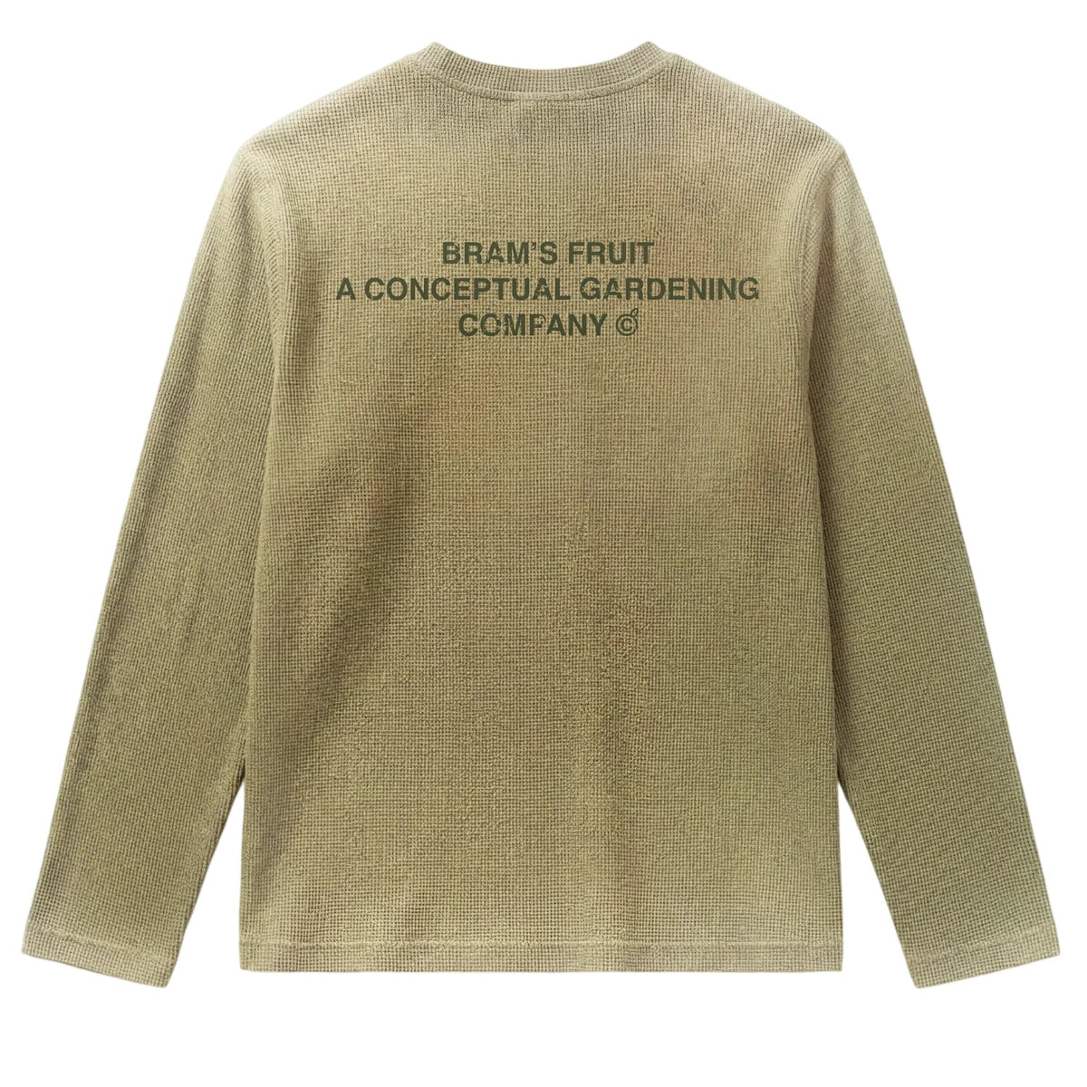 Bram’s Fruit Stamp Waffle Langarm-T-shirt Dunkelgrün