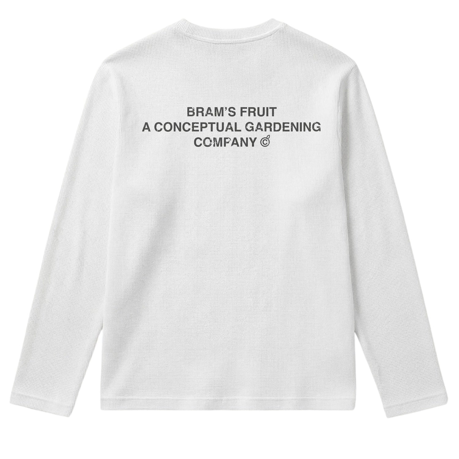 Bram’s Fruit Stamp-Waffel-Langarm-T-shirt Weiß