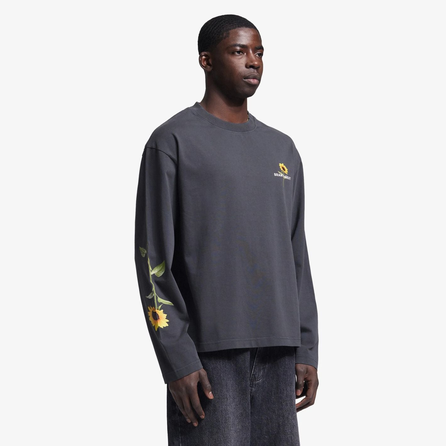 Bram’s Fruit Sunflower Longsleeve T-shirt Schwarz