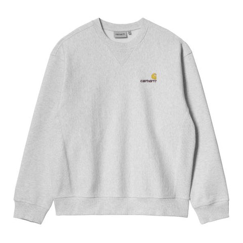 Carhartt WIP American Script Pullover Hellgrau