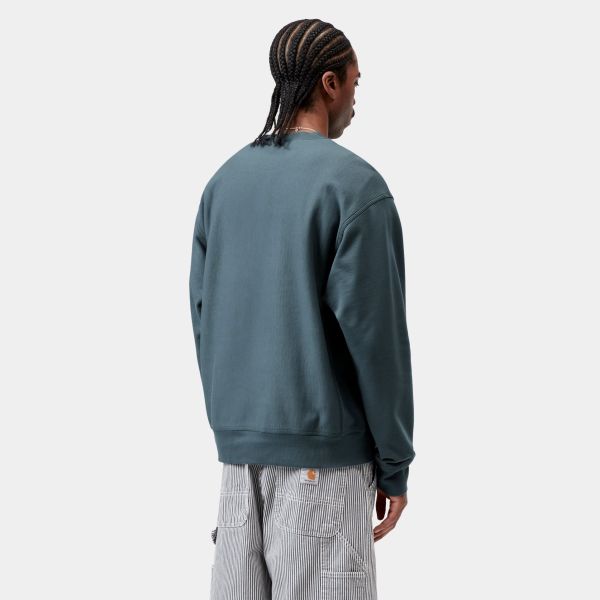 Carhartt WIP American Script Sweater Donker Blauw