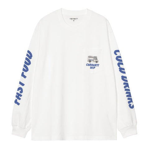 Carhartt WIP Cold Drinks Langarm-T-shirt Weiß