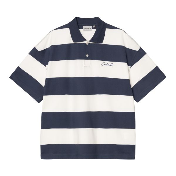Carhartt WIP Delray Polo Navy/Wit