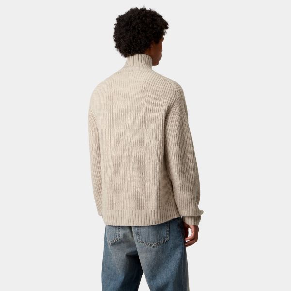 Carhartt WIP Detroit Half Zip Sweater Beige