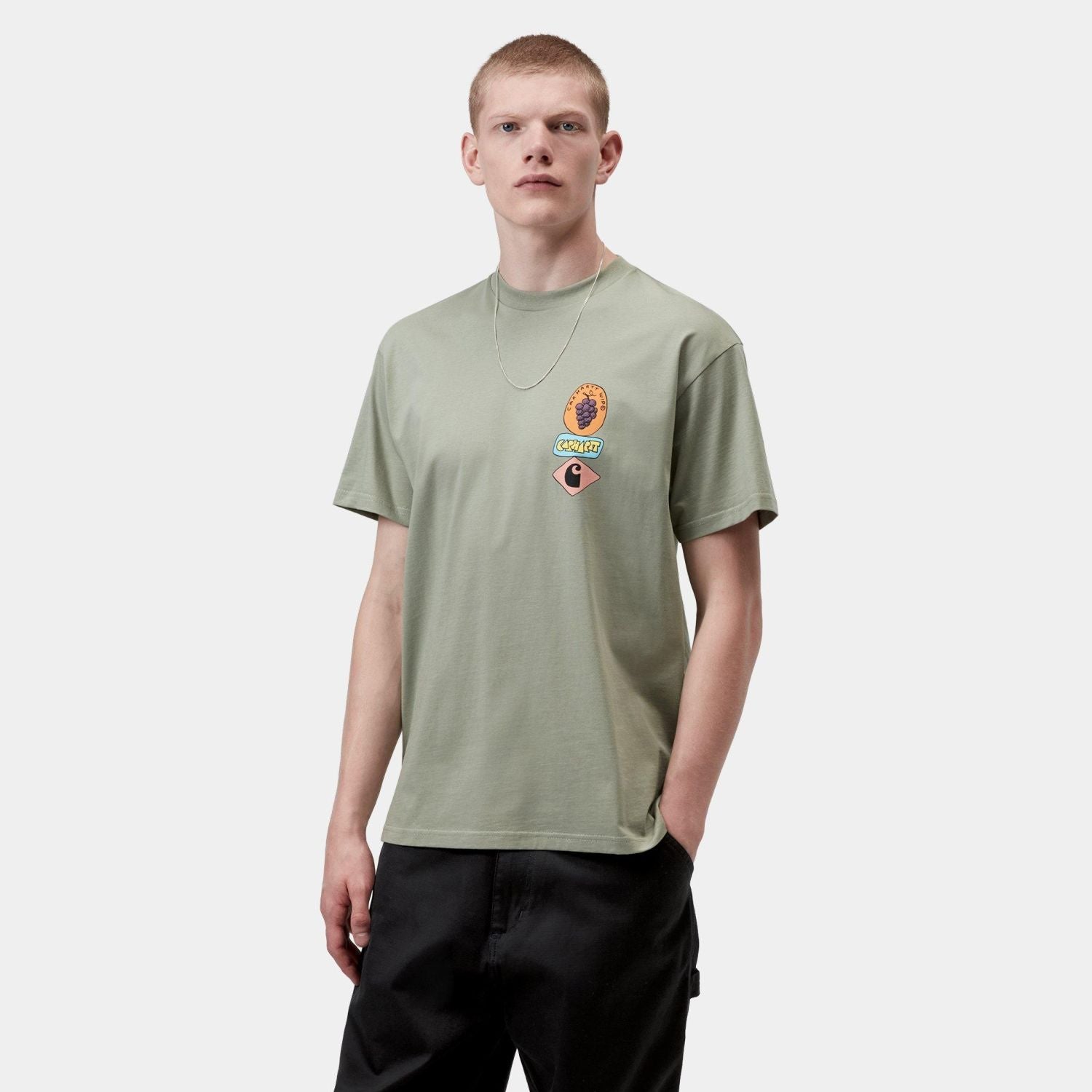 Carhartt WIP Stacked Grapes T-shirt Licht Groen