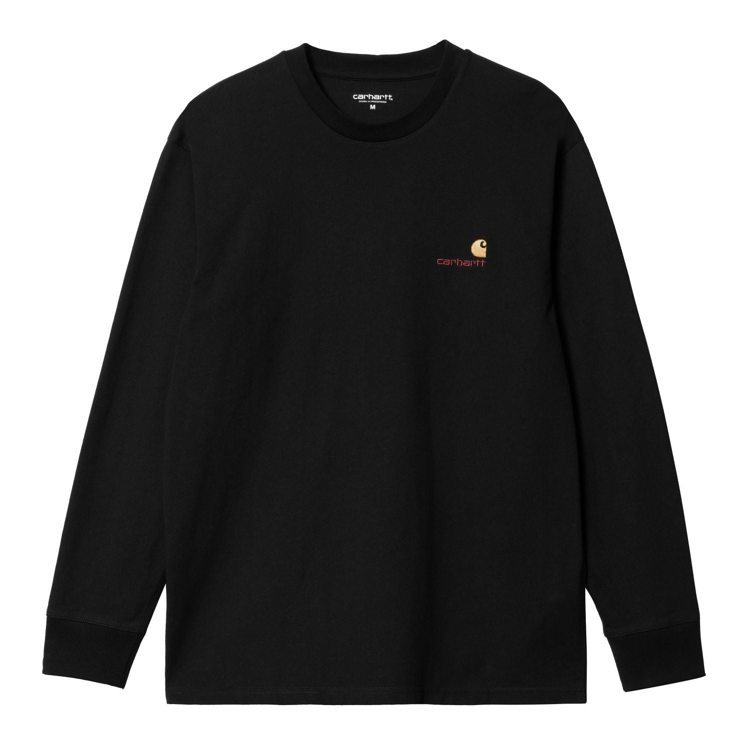 Carhartt WIP American Script Langarm-T-shirt Schwarz