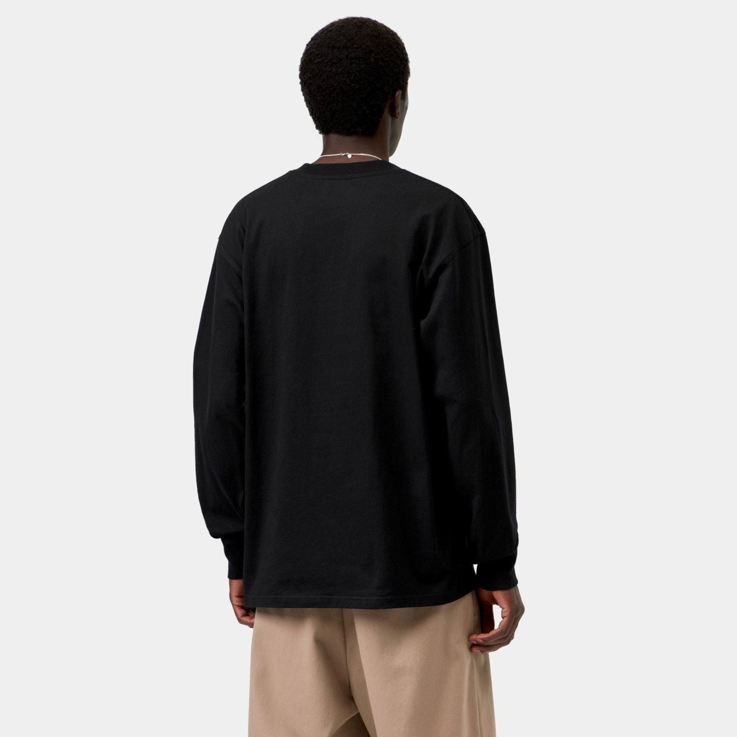 Carhartt WIP American Script Langarm-T-shirt Schwarz