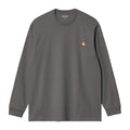 Carhartt WIP American Script Langarm-T-shirt Anthrazit