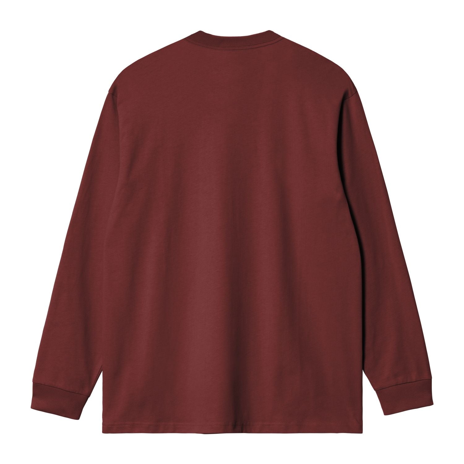 Carhartt WIP American Script Langarm-T-shirt Bordeaux