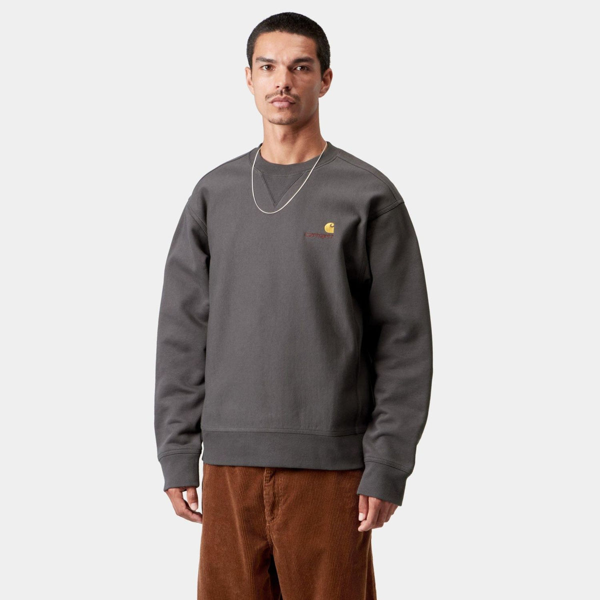 Carhartt WIP American Script Pullover Anthrazit