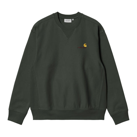 Carhartt WIP American Script Pullover Dunkelgrün