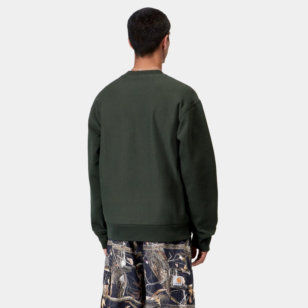 Carhartt WIP American Script Pullover Dunkelgrün