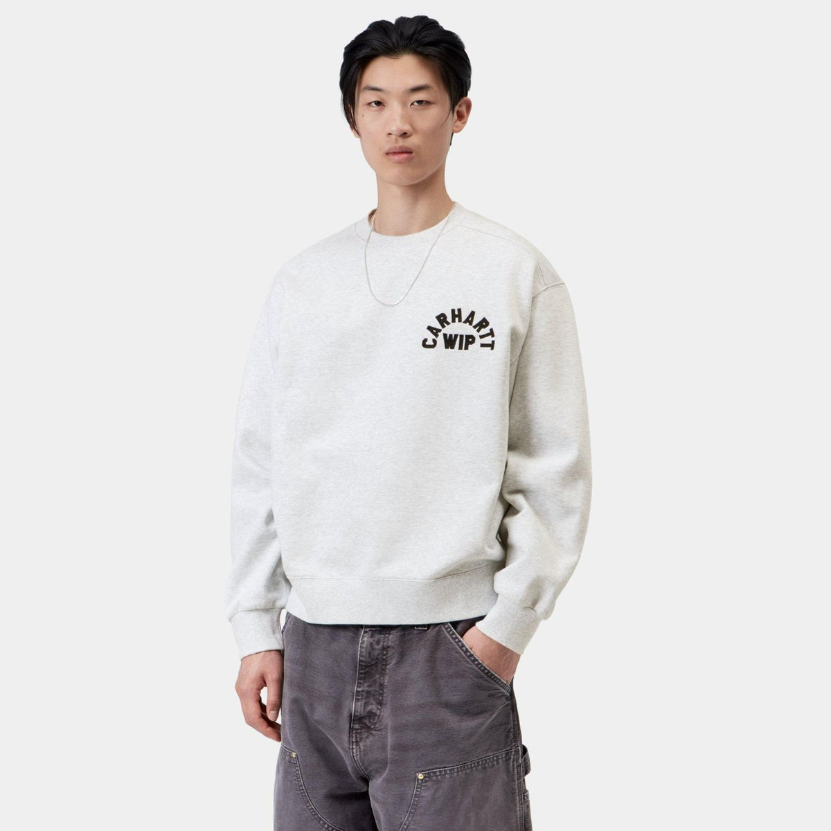 Carhartt WIP Arch Script Pullover Grau