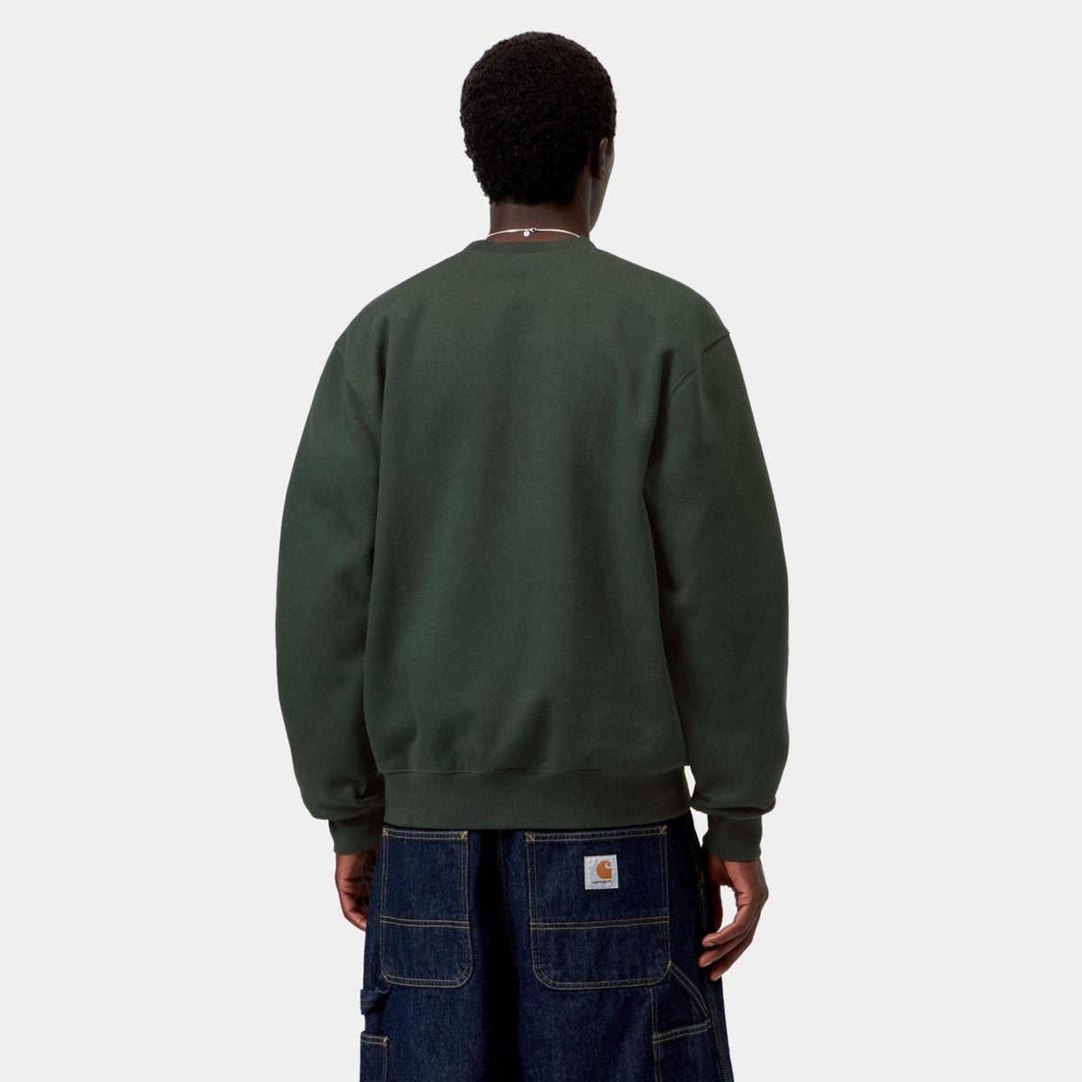 Carhartt WIP Logo-Pullover Dunkelgrün