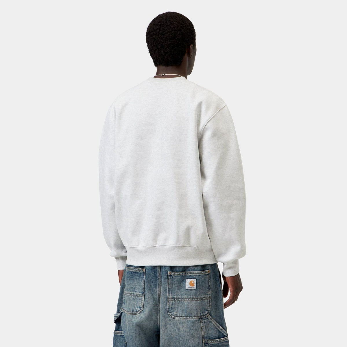 Carhartt WIP Logo Pullover Grau