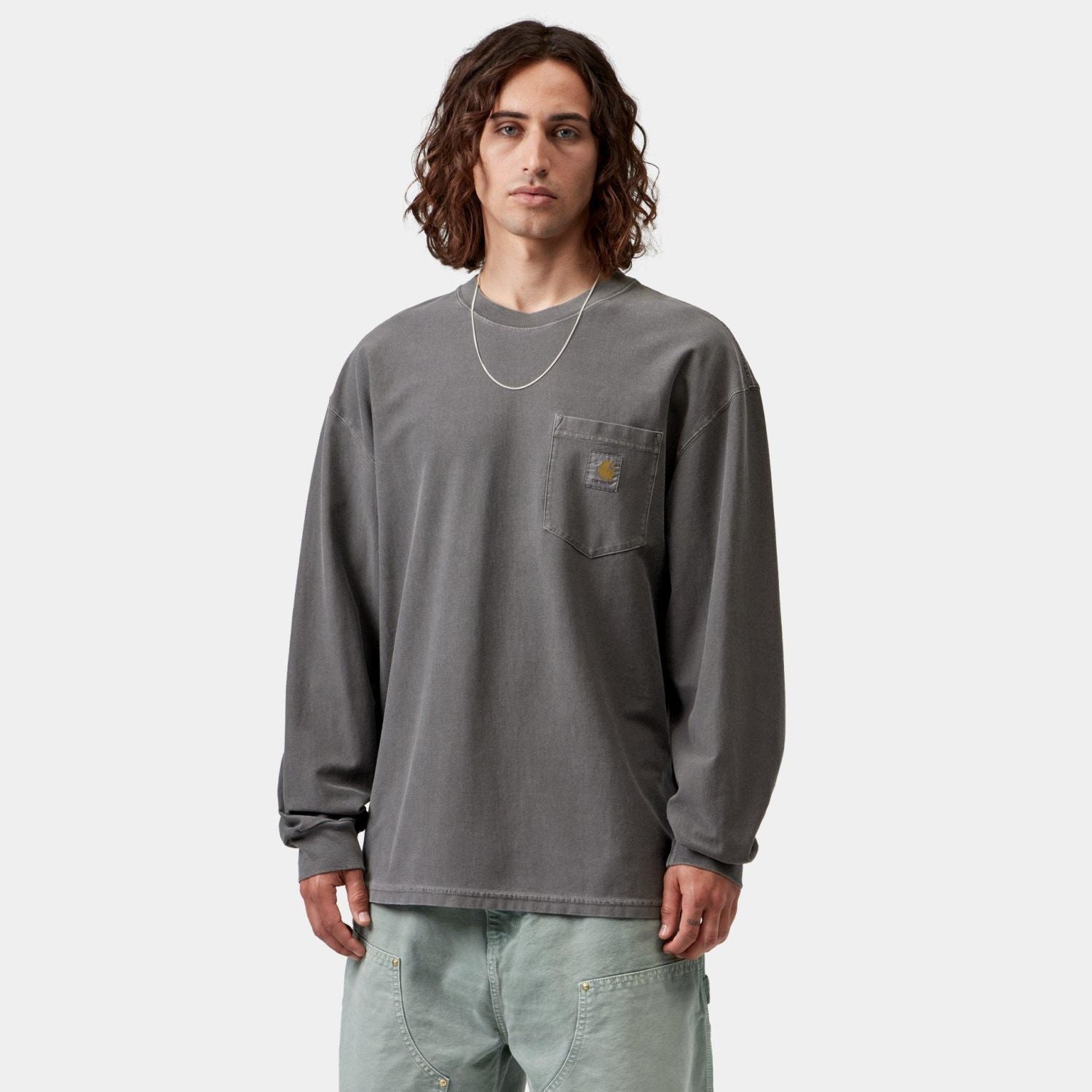 Carhartt WIP Loose Pocket Langarm-T-shirt Schwarz