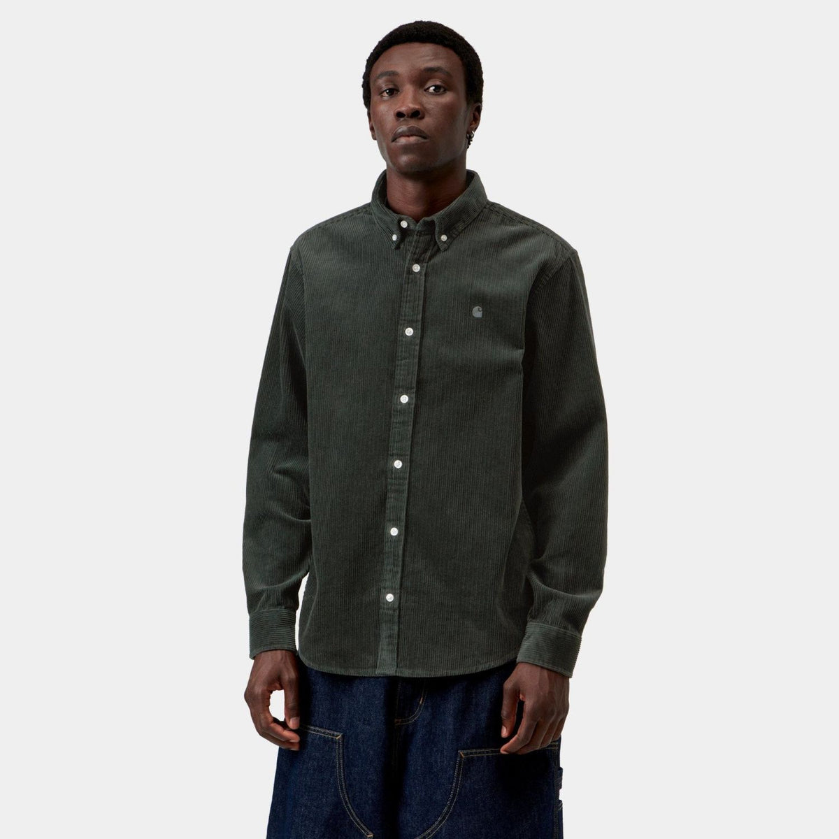Carhartt WIP Madison Cord Überhemd Dunkelgrün