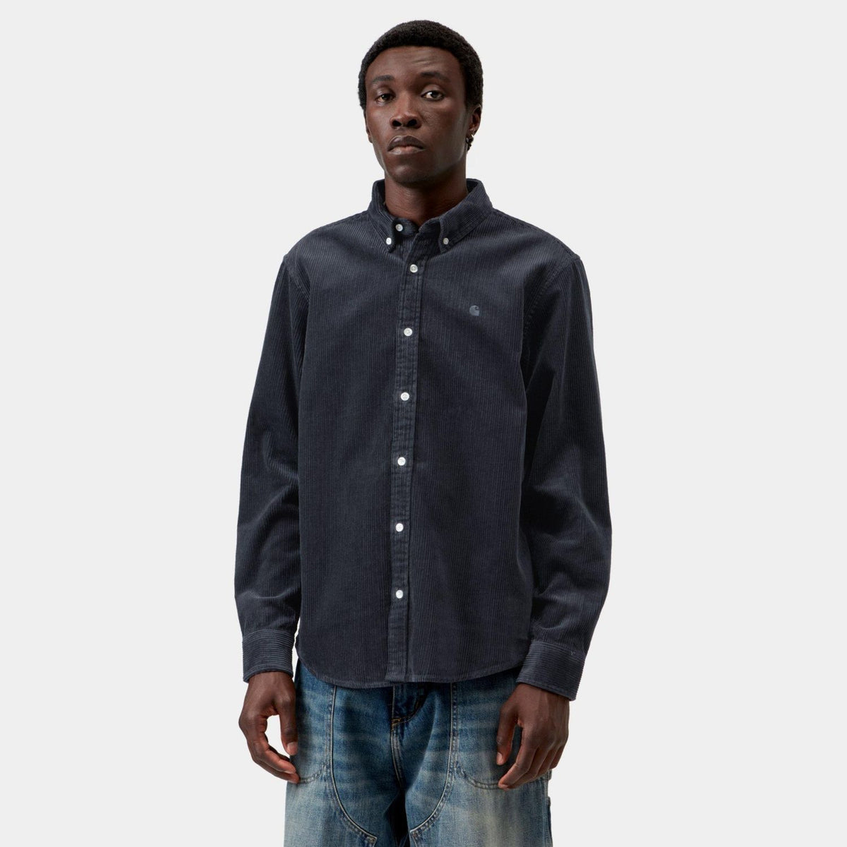 Carhartt WIP Madison Cord Überhemd Marine
