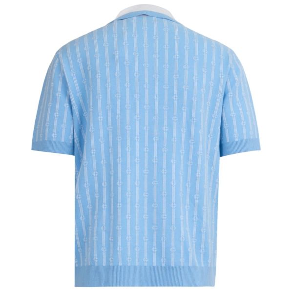 Casablanca Monogram Polo Licht Blauw