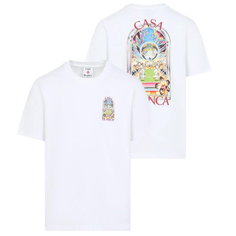Casablanca Tennis Landscape T-shirt Weiß