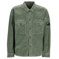 CP Company Corduroy Lens Button Overshirt Donker Groen
