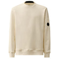 CP Company Diagonal Raised Fleece Lens Sweater Wit