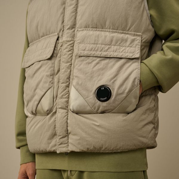 CP Company Eco-Chrome R Mixed Bodywarmer Beige