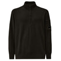 CP Company Extrafine Merino Wool Half Zip Sweater Zwart