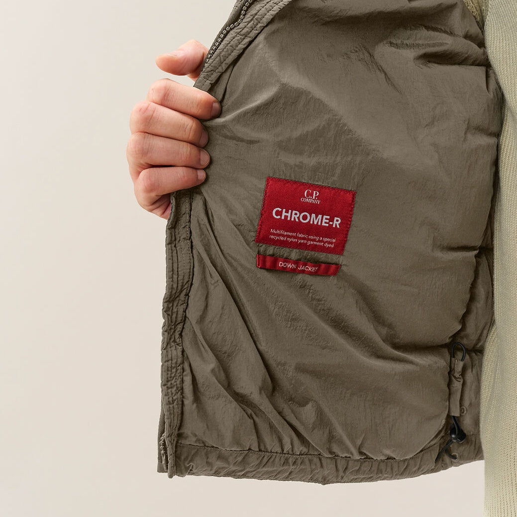 CP Company Chrome-R Goggle Down Puffer Grau