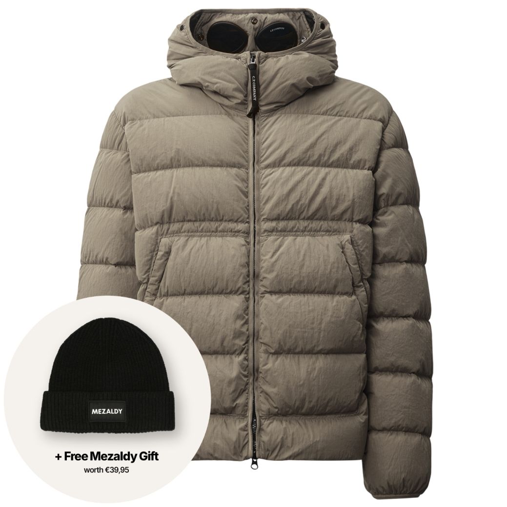 CP Company Chrome-R Goggle Down Puffer Grau
