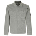 CP Company Corduroy Button Lens Überhemd Hellgrün