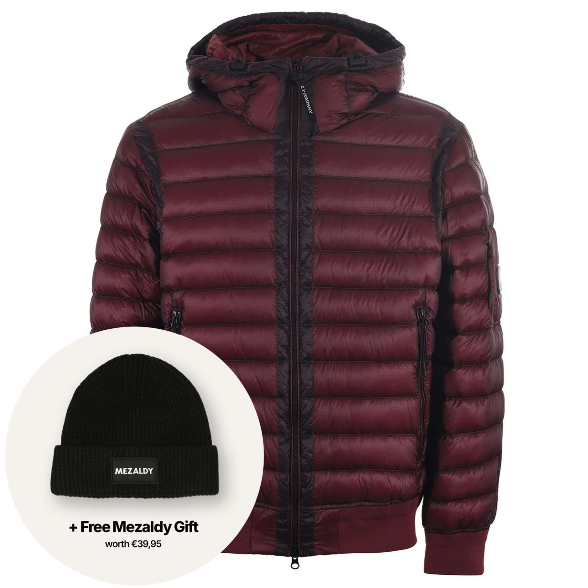 CP Company D.D. Shell Hooded Lens Daunen-Puffer Rot