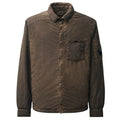 CP Company Flatt Nylon Lens Re-Colour Überhemd Braun