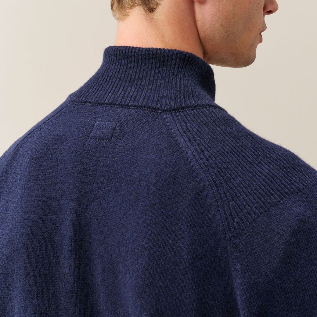 CP Company Lambswool GRS Half Button Lens Pullover Marine