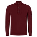 CP Company Lambswool GRS Half Button Lens Pullover Rot
