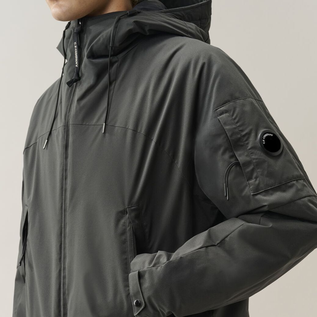 CP Company Pro-Tek Primaloft Silver Hooded Lens Jacke Anthrazit