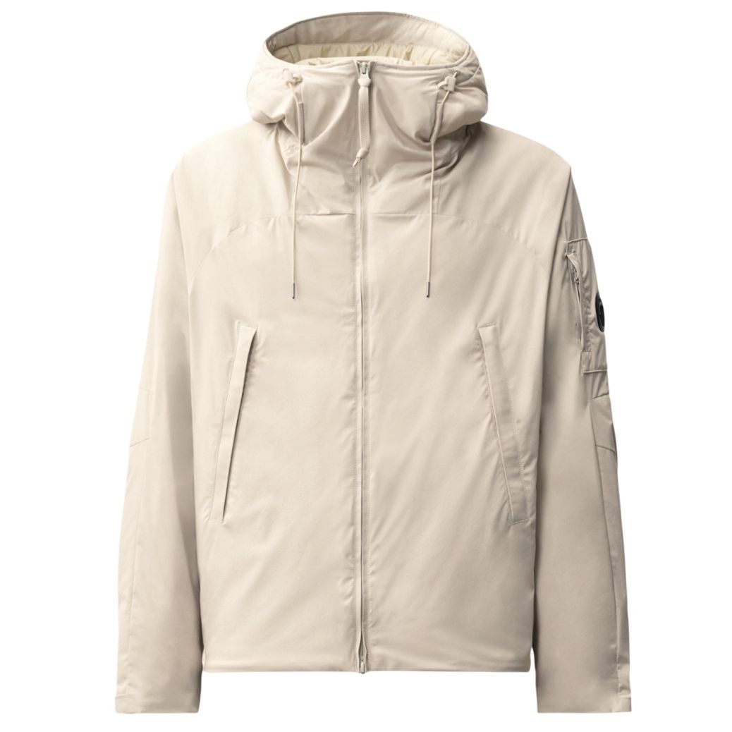 CP Company Pro-Tek Primaloft Silver Hooded Lens Jacke Offwhite