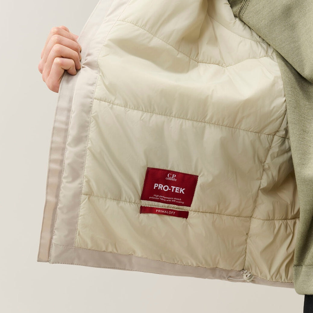 CP Company Pro-Tek Primaloft Silver Hooded Lens Jacke Offwhite