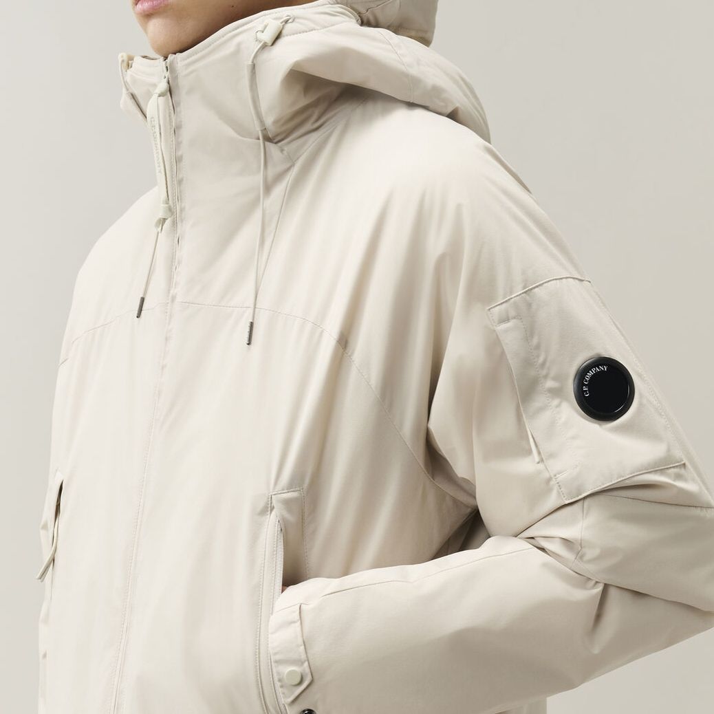CP Company Pro-Tek Primaloft Silver Hooded Lens Jacke Offwhite