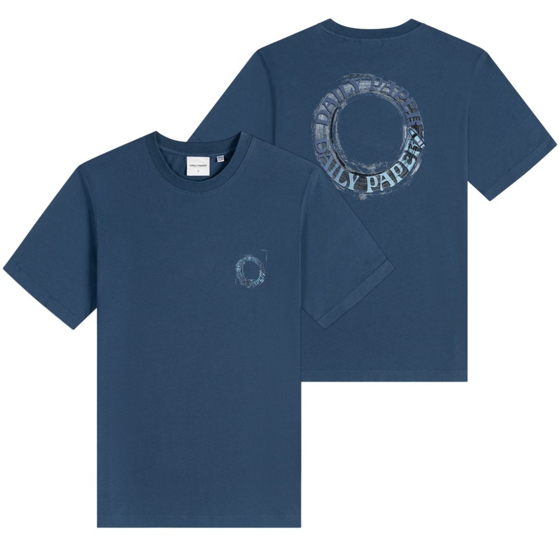 Daily Paper Orbit Drift T-shirt Donker Blauw